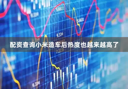配资查询小米造车后热度也越来越高了